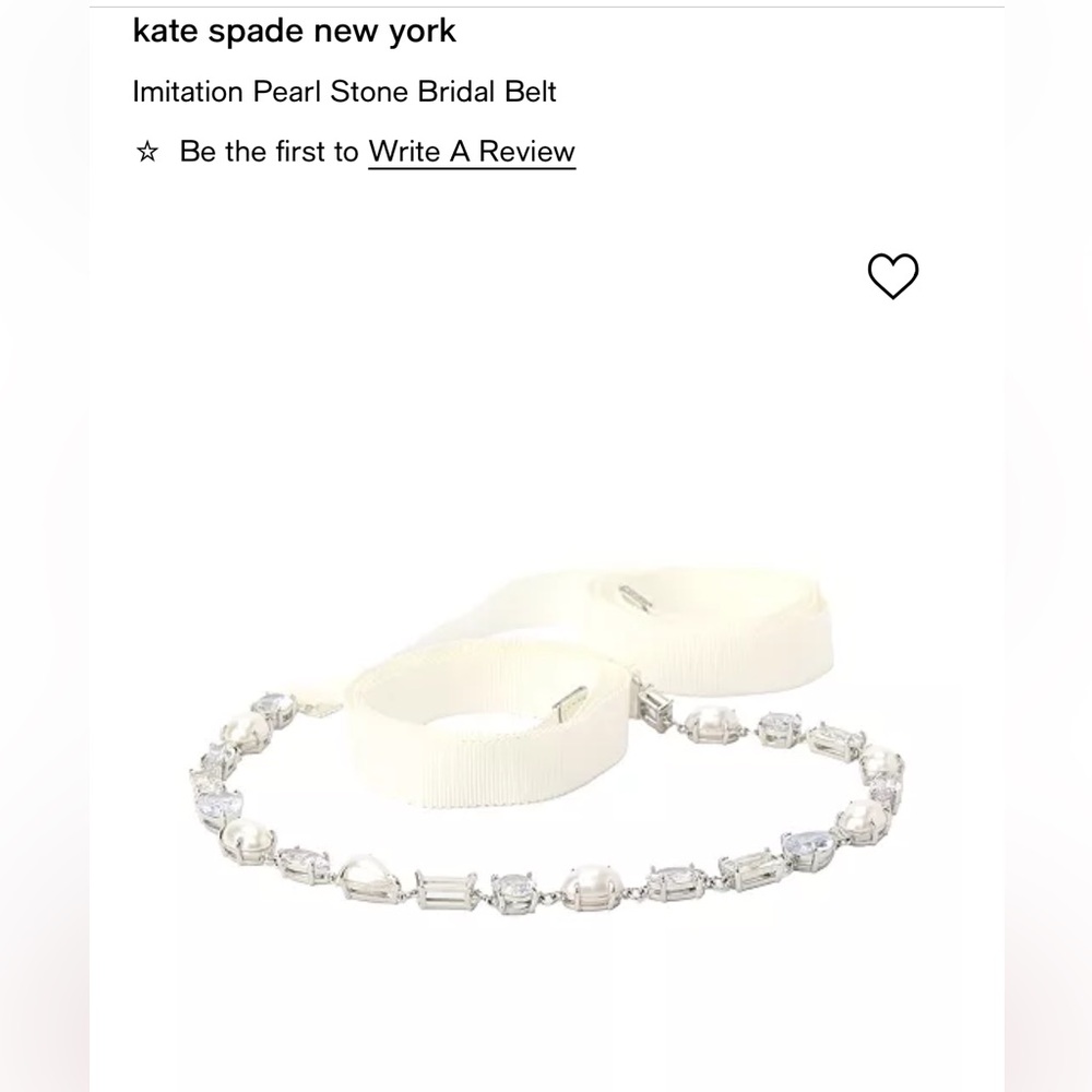 NWT Kate Spade Pearl Bridal Belt